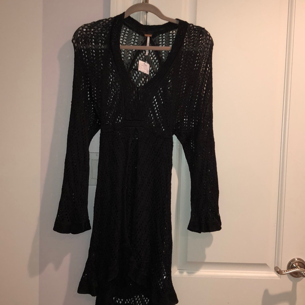 Free people black knit dress